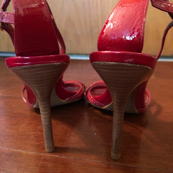 Dumond red sandals heel size 9 - Picture 3 of 6